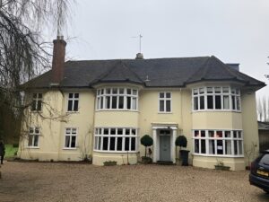 200-year-old heritage building with cement render before insulation retrofit